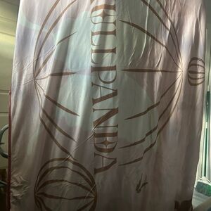 Skull Panda the paradox  Branded Pink and Tan Graphic Throw